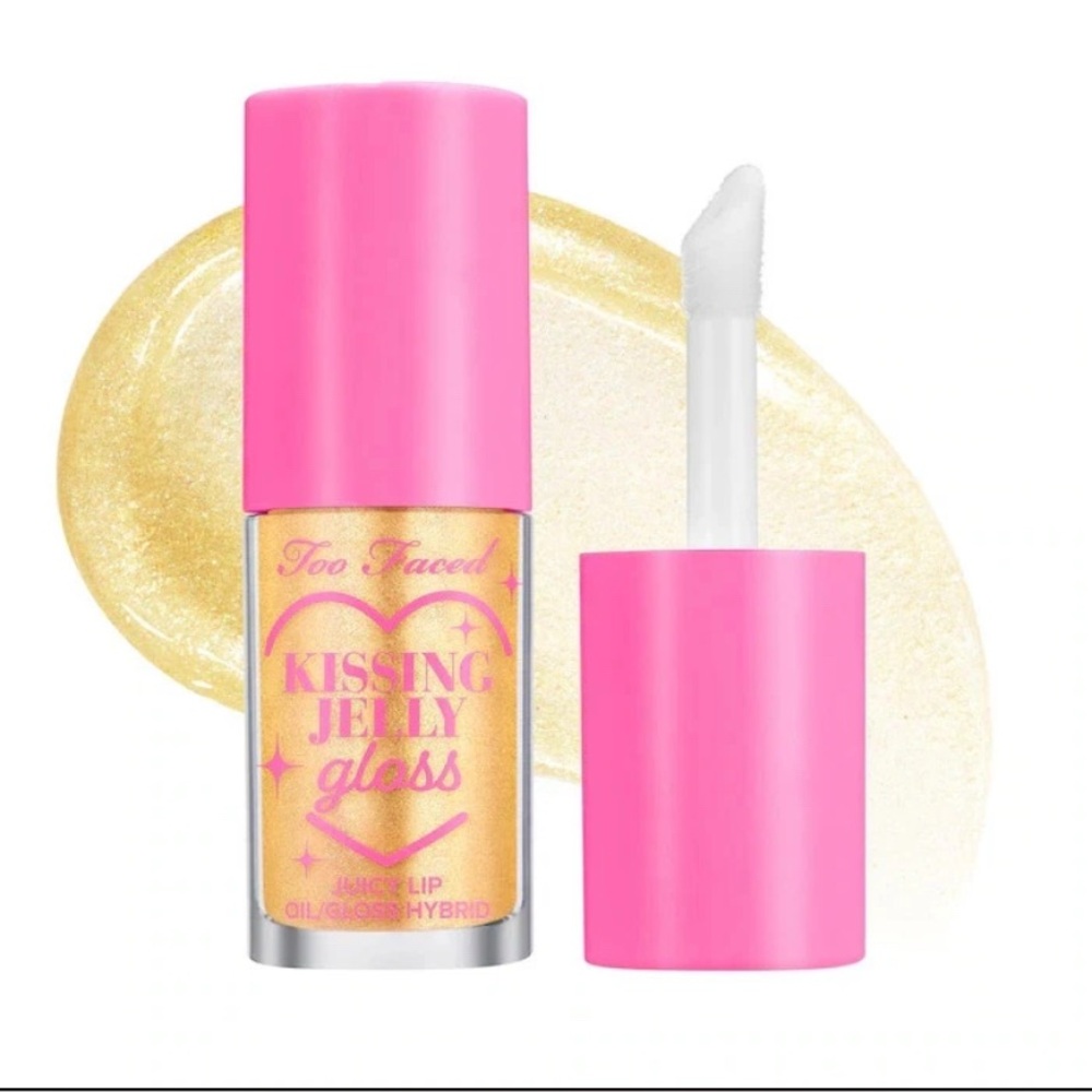 NEW Too Faced Kissing Jelly Gloss Juicy Lip Oil Pina Colada 4.5 ml/0.15 oz